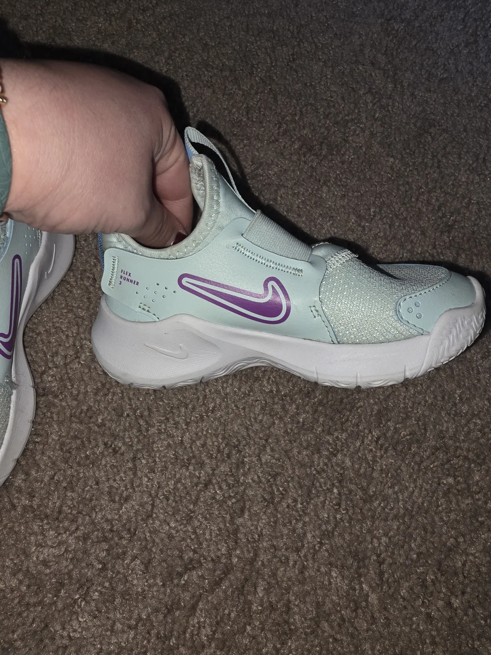 Nike Kids' Light Blue Slip-On Athletic Shoes